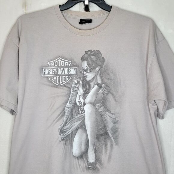 Harley-Davidson Pin Up Girl T Shirt Size XL - Picture 2 of 10